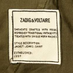 Zadig & Voltaire Green Faded Cotton Pargo Cargo Pants S