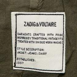 Pre Owned Zadig & Voltaire Green Cotton Cargo Pants M