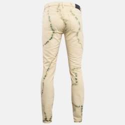 Pre Owned Zadig & Voltaire Cream Tie Dye Denim David Jeans S Waist 31"