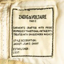 Zadig & Voltaire Cream Tie Dye Denim David Jeans S Waist 31"