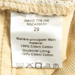 Zadig & Voltaire Cream Tie Dye Denim David Jeans S Waist 31"