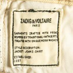 Zadig & Voltaire Cream Tie Dye Denim David Jeans S Waist 31"