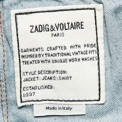 Zadig & Voltaire Blue Brushed Denim David Jeans L Waist 33"