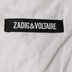 Zadig & Voltaire Navy Blue Cotton Blend Single Breasted Venice Blazer M