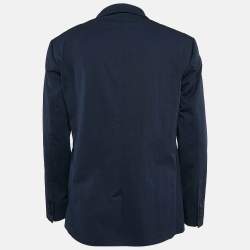 Zadig & Voltaire Navy Blue Cotton Blend Single Breasted Venice Blazer M