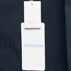 Zadig & Voltaire Navy Blue Cotton Blend Single Breasted Venice Blazer M