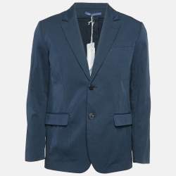 Zadig & Voltaire Navy Blue Cotton Blend Single Breasted Venice Blazer M