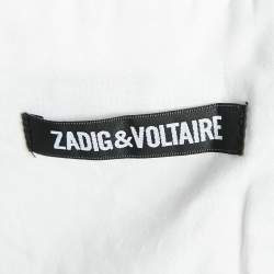Zadig & Voltaire Navy Blue Cotton Blend Single Breasted Venice Blazer M