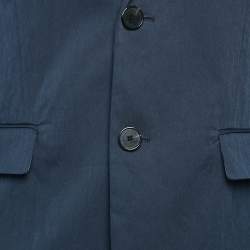 Zadig & Voltaire Navy Blue Cotton Blend Single Breasted Venice Blazer M