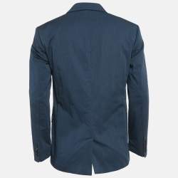 Zadig & Voltaire Navy Blue Cotton Blend Single Breasted Venice Blazer M