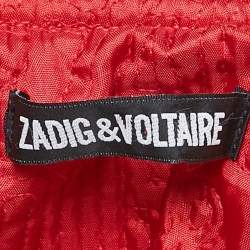Zadig & Voltaire Black Gabardine Wool Blend Zip-Up Bradley Jacket S