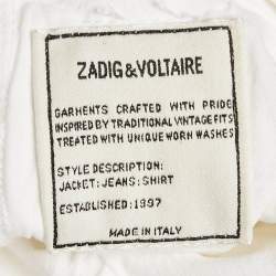 Zadig & Voltaire White Denim David Crop Jeans M Waist 32"