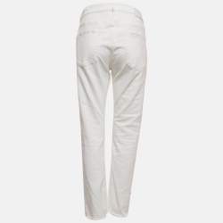 Zadig & Voltaire White Denim David Crop Jeans M Waist 32"