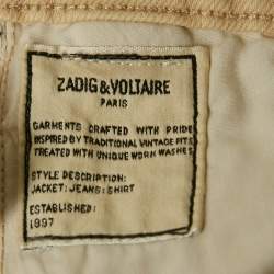 Zadig & Voltaire Cream Tie Dye Denim David Jeans L Waist 34.5"