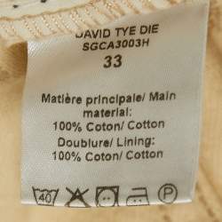 Zadig & Voltaire Cream Tie Dye Denim David Jeans L Waist 34.5"