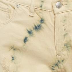 Zadig & Voltaire Cream Tie Dye Denim David Jeans L Waist 34.5"