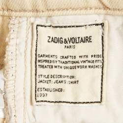 Zadig & Voltaire Cream Tie Dye Denim David Jeans M Waist 32"