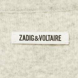 Pre Owned Zadig & Voltaire Grey Wool Crew Neck Rod Jumper XL