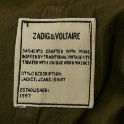 Pre Owned Zadig & Voltaire Green Cotton Pargo Cargo Pants L