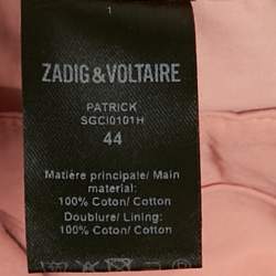 Pre Owned Zadig & Voltaire Pink Cotton Patrick Chino Trousers XL