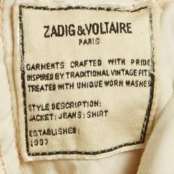 Pre Owned Zadig & Voltaire Cream Tie Dye Denim David Jeans M Waist 32"