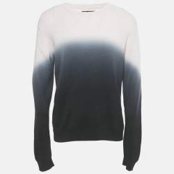 Pre Owned Zadig & Voltaire Pink/Black Ombre Cotton Knit Kennedy Sweater XL