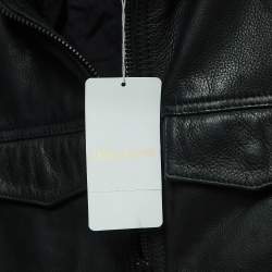 Zadig & Voltaire Black Leather Zip Front Jacket XS