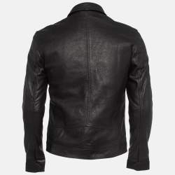 Zadig & Voltaire Black Leather Zip Front Jacket S
