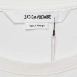 Zadig & Voltaire White Malibu Print Jersey Timor T-Shirt XS