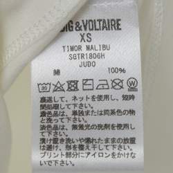 Zadig & Voltaire White Malibu Print Jersey Timor T-Shirt XS