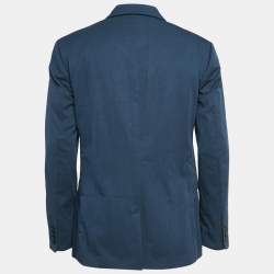 Zadig & Voltaire Marine Blue Cotton Blend Tailored Venice Blazer M