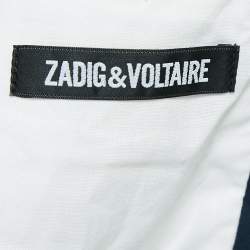 Zadig & Voltaire Marine Blue Cotton Blend Tailored Venice Blazer M
