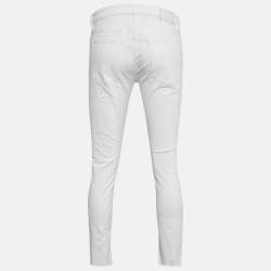 Pre Owned Zadig & Voltaire White Blanc Denim David Crop Jeans M Waist 31.5"