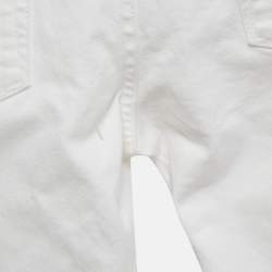 Pre Owned Zadig & Voltaire White Blanc Denim David Crop Jeans M Waist 31.5"