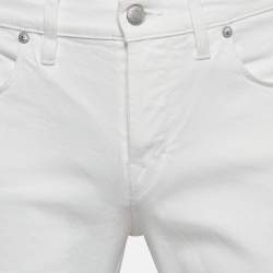 Pre Owned Zadig & Voltaire White Blanc Denim David Crop Jeans M Waist 31.5"