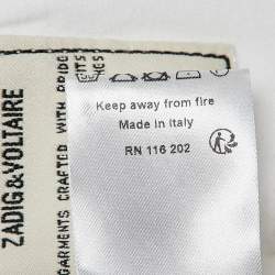 Pre Owned Zadig & Voltaire White Blanc Denim David Crop Jeans M Waist 31.5"