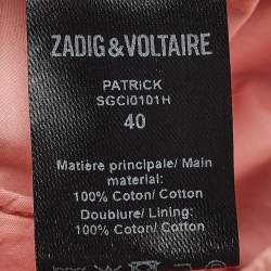 Zadig & Voltaire Pink Cotton Patrick Chino Trousers M