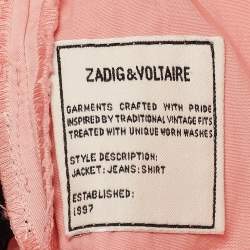Zadig & Voltaire Pink Cotton Patrick Chino Trousers M