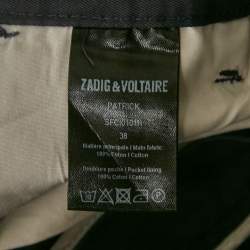 Zadig & Voltaire Navy Blue Gabardine Patrick Chino Trousers S