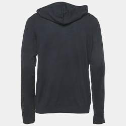 Pre Owned Zadig & Voltaire Midnight Blue Zip-Up Hooded Clash Sweatshirt L