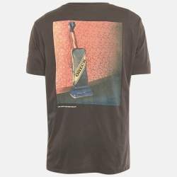 Pre Owned Zadig & Voltaire Grey Ted Photoprint Jersey Real Life T-Shirt XL