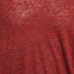 Pre Owned Zadig & Voltaire Red Jersey Monastir Overdyed T-Shirt XL