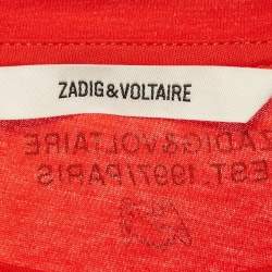 مملوكة مسبقً ا Zadig & Voltaire Red Rock Printed Cotton Knit Tommy Skull T-Shirt XL
