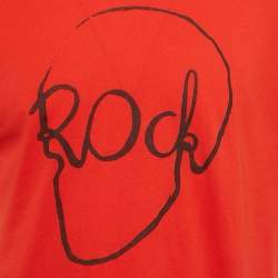 مملوكة مسبقًا Zadig & Voltaire Red Rock Printed Cotton Knit Tommy Skull T-Shirt XL