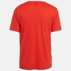 مملوكة مسبقًا Zadig & Voltaire Red Rock Printed Cotton Knit Tommy Skull T-Shirt XL