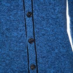 Pre Owned Zadig and Voltaire Blue Wool Knit Malt Cardigan S