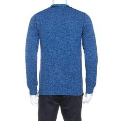 Pre Owned Zadig and Voltaire Blue Wool Knit Malt Cardigan S