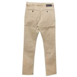 Pre Owned Zadig and Voltaire Beige Stretch Cotton Pomeriggio Trousers S