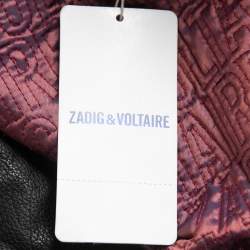 Pre Owned Zadig & Voltaire Black Leather Louis Biker Jacket L