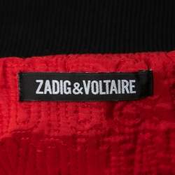 Zadig & Voltaire Black Wool Blend Zip Front Jacket XL